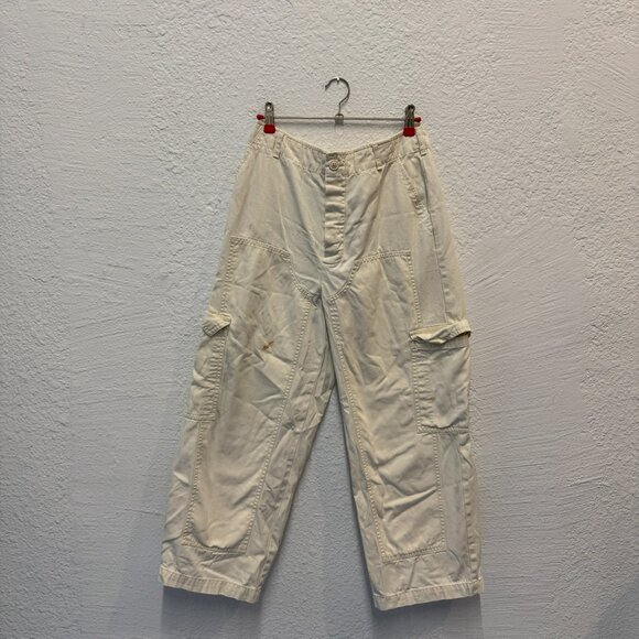 white distressed cargo pants - Picture 2 of 5